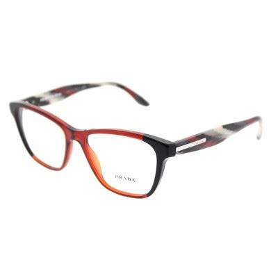 prada pr04tv black|Prada PR04TV VYO1O1 Womens Square Eyeglasses .